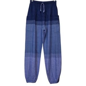 Womens Baggy Yoga Pants Boho  Natural Fiber 100% Cotton Drawstring Casual Lounge